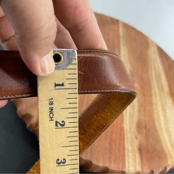 VGT Lady Nadim Belt Size XS/S Brown Leather Bows 24.5-28.5” silver tone buckle - Picture 6 of 6